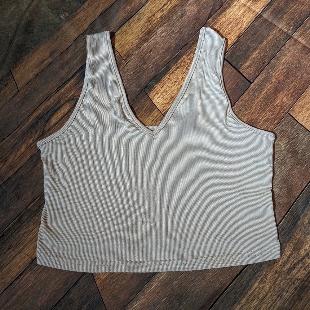 Tan Tank Crop Top